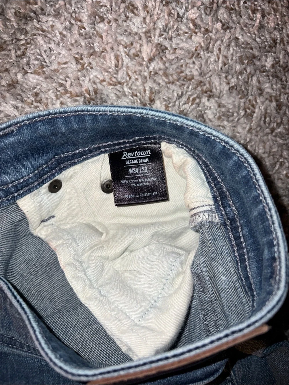 Revtown Men's Slim Straight Blue Denim Jeans